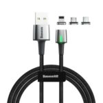 BASEUS Zinc Magnetic USB Cable with iP + Type-C + Micro Interfaces 2m