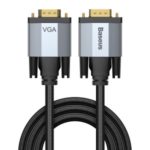 BASEUS Enjoyment Series VGA to VGA Video Cable 1080P VGA Cable 2m for TV Projector – Dark Grey