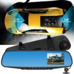 3.5-inch Front 1080P Back 720P HD Dual Lens Car Rearview Mirror Camera Dash Cam DVR V39A