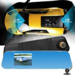 3.5-inch 1080P HD Dual Lens Car Rearview Mirror Camera Dash Cam IR DVR V40A