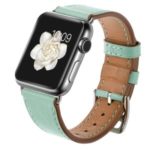 Genuine Leather Coated Smart Watch Strap for Apple Watch Series 5/4 44mm / Series 3/2/1 42mm- Green