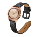 Genuine Leather Smart Watch Band for Samsung Galaxy Watch 42mm [Rose Gold Type] – Black