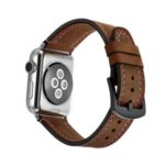 Dual-color Stitching Design Genuine Leather Watch Strap Replacement Band for Apple Watch Series 1/2/3 38mm / Series 4/5 40mm