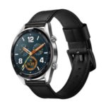 Quality Genuine Leather Watch Strap Replacement for Huawei Watch GT / Watch 2 / Watch Magic – Black