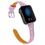 Bling Design Genuine Leather Smart Watch Strap Replacement for Xiaomi Mi Watch – Pink