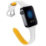 Genuine Leather Watch Band Strap for Xiaomi Mi Watch – White
