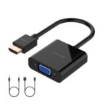 LENTION HD 1080P HDMI to VGA Video Converter with Micro USB/Audio Adapter Cable for PC DVD HDTV