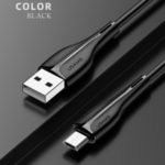 USAMS 1M Micro USB Data Sync Charging Cable Cord for Samsung Huawei Xiaomi – Black