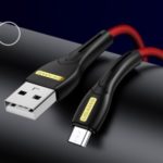 USAMS 1M Nylon Braided Micro USB Data Sync Charging Cable for Samsung Huawei Xiaomi – Red