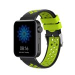 Dual Color Silicone Smart Watch Band for Xiaomi Mi Watch – Black/Green
