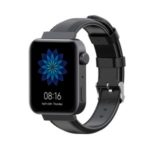 18mm Genuine Leather Watch Band Strap Replacement for Xiaomi Mi Smart Watch – Black