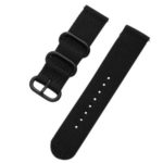 Buckle Closure Nylon Watch Strap for Samsung Galaxy Watch 46mm/Huawei Watch GT 46mm – Black