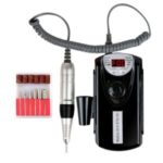 Electric Nail Drill Set Nail Polishing Machine Pen Electric Armor Handpiece Manicure Dead Skin Removal – Black / EU Plug