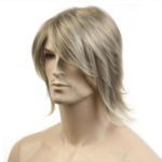 High-temperature Synthetic Fiber Men’s Stylish Short Gold Wig Hairpiece Natural Matte Hair Wig