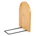 1PC Natural Bamboo Wood Book Rack Holder Bookend Wall Shelf – Large Bookshelf