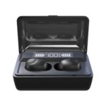 CALDECOTT T8 Digital Display TWS Mini Bluetooth 5.0 Earphones Headsets Headphones with Charging Bin – Black