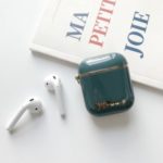 Mypod’ s Letters Printing TPU Case for Apple AirPods with Wireless Charging Case (2019) / AirPods with Charging Case (2019)/(2016) – Dark Blue