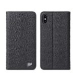 Crocodile Texture Cowhide Leather Wallet Case Cover for Apple iPhone XS Max 6.5 inch – Black