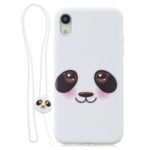 Pattern Printing TPU Cellphone Cover with Silicone Strap for iPhone XR 6.1 inch – Cute Animal