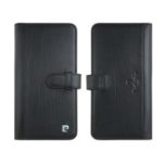 PIERRE CARDIN Genuine Leather Phone Cover with 10 Card Slots for Apple iPhone 11 Pro 5.8 inch – Black