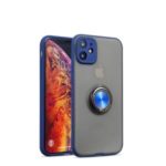 Finger Ring Kickstand TPU + PC Combo Back Case [Built-in Magnetic Metal Sheet] for iPhone 11 Pro 5.8 inch – Dark Blue