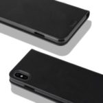 Auto-absorbed RFID Blocking Anti Theft Leather Case for iPhone XS Max 6.5 inch – Black