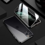 R-JUST Full Covering Magnetic Metal Frame + [Front and Back] Tempered Glass Phone Case for iPhone 11 Pro Max 6.5 inch – Black