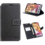 MOLAN CANO Stitches Decor Wallet Stand Leather Case for iPhone 11 Pro 5.8 inch – Black