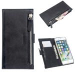 MOLAN CANO Multifunctional Wallet Phone Protective Cover Case with Zipper Pocket for iPhone 7/8 4.7-inch – Black