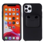 Shockproof Silicone Protective Phone Cover with AirPods Case for iPhone 11 Pro 5.8 inch/AirPods Pro – Black