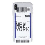 Creative Boarding Pass Pattern TPU Cover for iPhone X/XS 5.8 inch – New York