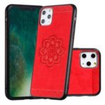 Imprint Mandala Flower PU Leather Coated Case Phone Cover for Apple iPhone 11 Pro 5.8 inch – Red