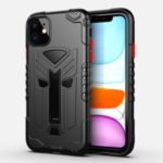 For iPhone 11 6.1 inch King Kong PC + TPU Hybrid Cover with Kickstand – Black