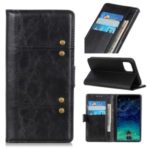 Rivet Decorated PU Leather Cover for Samsung Galaxy A71 – Black