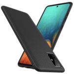 Jazz Series Twill Texture TPU Cell Phone Case for Samsung Galaxy A71 – Black