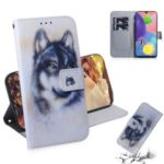 Vivid Pattern Printing Wallet Stand Leather Cover for Samsung Galaxy A70s – Husky
