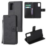 For Samsung Galaxy S11 Imprint Butterfly Flower Wallet Leather Mobile Cover – Black