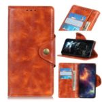 Textured PU Leather Wallet Stand Protection Phone Case for Samsung Galaxy S11 Plus 6.9 inch – Orange