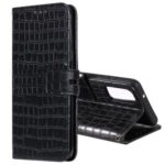 Crocodile Texture Wallet Stand Flip Leather Case for Samsung Galaxy S11e – Black