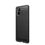 MOFI Carbon Fiber Texture Brushed TPU Back Case for Samsung Galaxy A71 – Black