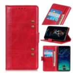 Rivet Decorated PU Leather Wallet Case for Samsung Galaxy A81/Note 10 Lite – Red