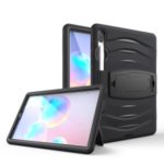 Shockproof PC + Silicone Tablet Combo Case with Kickstand and Pen Slot for Samsung Galaxy Tab S6 SM-T860/T865 – Black