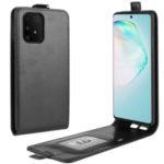 Crazy Horse Skin Vertical Flip Leather Covering for Samsung Galaxy A91/S10 Lite/M80s – Black
