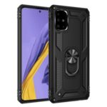 Hybrid PC TPU Kickstand Armor Phone Case for Samsung Galaxy A51 – Black