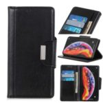 Textured PU Leather Wallet Flip Phone Cover for Samsung Galaxy A01 – Black
