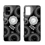 NXE TIME Series Clock Pattern Printing Rhinestone Decor Tempered Glass TPU Combo Case for Samsung Galaxy S11 Plus – Black