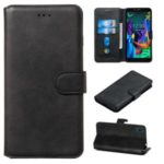 Wallet Stand Flip Leather Phone Case for LG K20 (2019) – Black