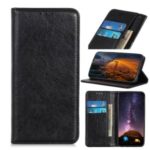 Auto-absorbed Crazy Horse Texture Split Leather Wallet Case for Huawei Honor V30 5G / V30 – Black