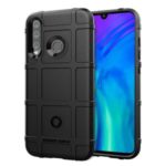 Shock-proof Rugged Square Grid Texture TPU Case for Huawei Honor 20 Lite – Black