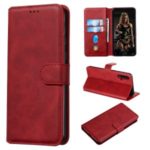 Leather Stand Case with Card Slots for Huawei nova 5 / nova 5 Pro – Red